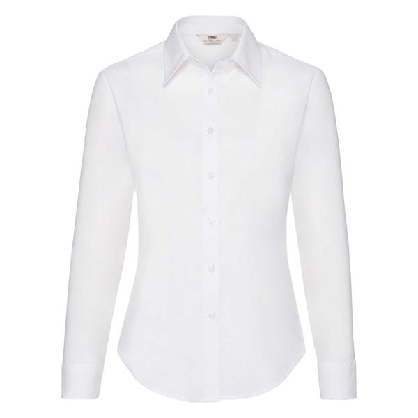 Fruit of the Loom White lady-fit classic shirt Oxford Fruit Of The Loom