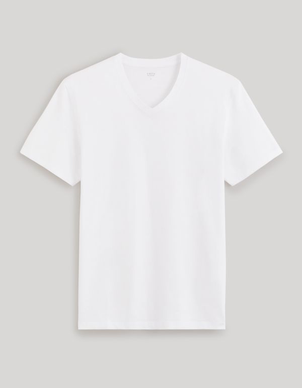 Celio White men's basic T-shirt Celio Debasev