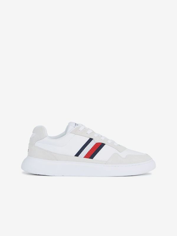 Tommy Hilfiger White Men's Leather Sneakers Tommy Hilfiger Light Cupsole