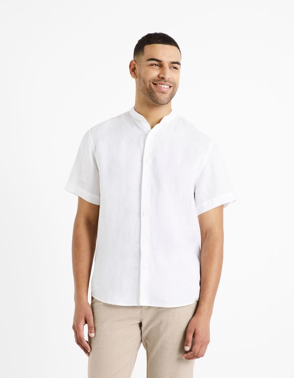 Celio White men's linen shirt Celio Damopoc