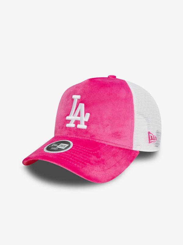 New Era White-Pink Women's Suede Cap New Era 940W Af trucker MLB