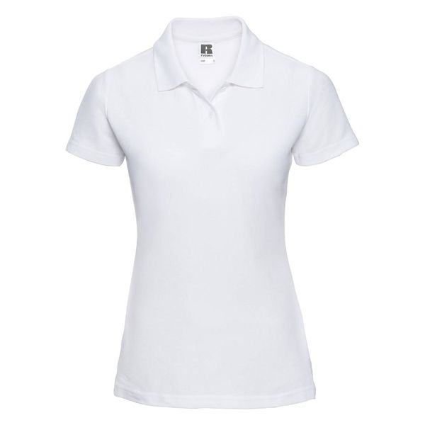 RUSSELL White Polycotton Polo Russell Women's T-Shirt