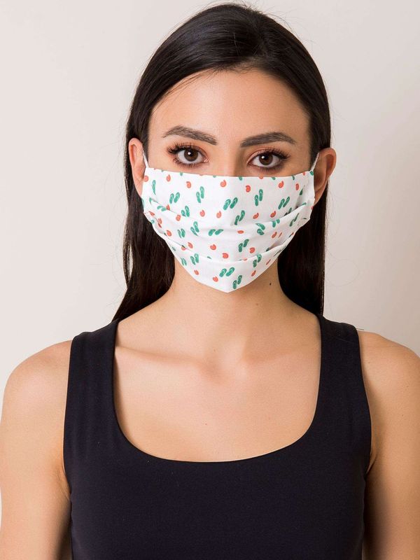 Fashionhunters White protective mask with beach print