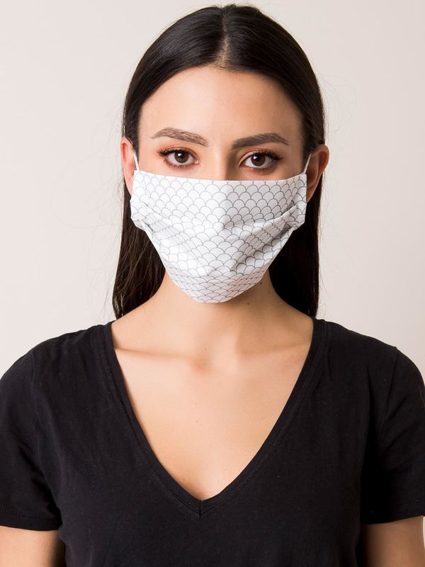 Fashionhunters White, reusable, patterned protective mask
