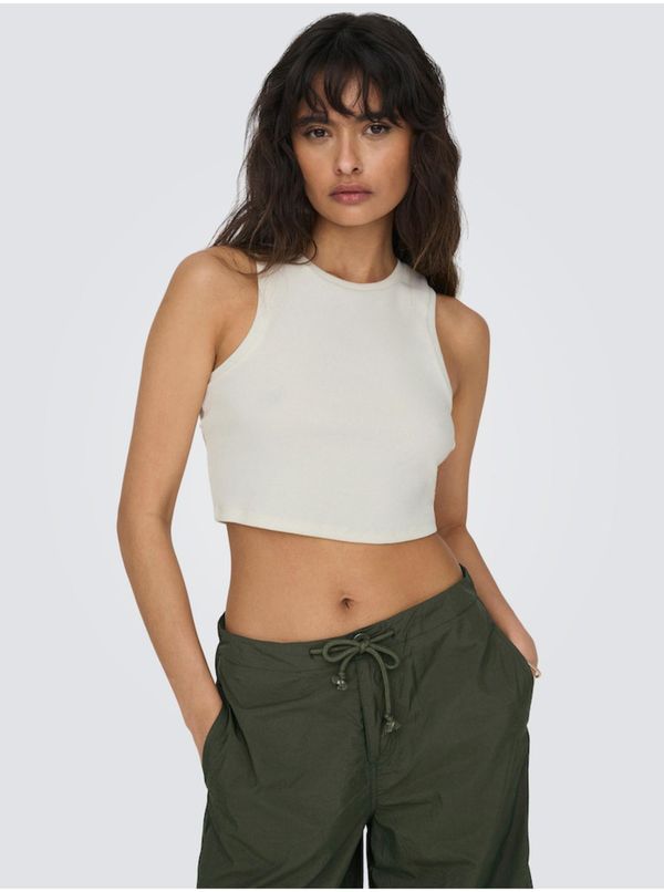 Only White women's crop top ONLY Vilma - Women