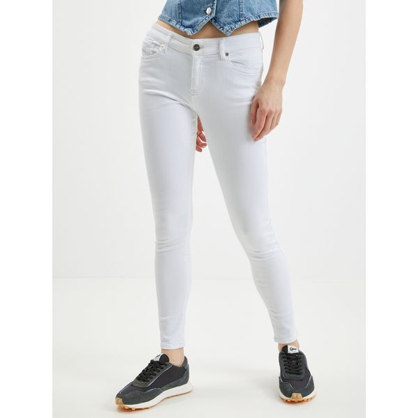 Diesel White Women's Cropped Skinny Fit Diesel Jeans - Women's