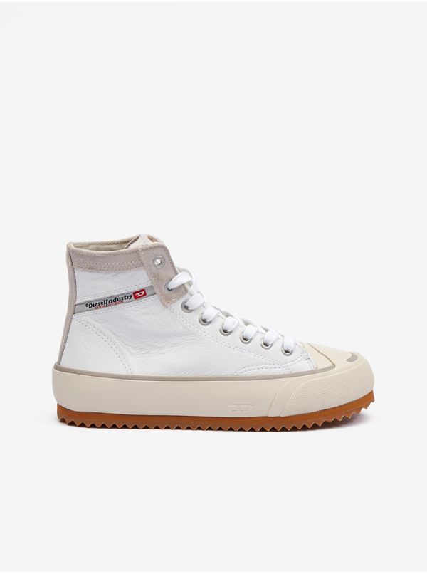 Diesel White Women's Leather Ankle Sneakers Diesel Principia