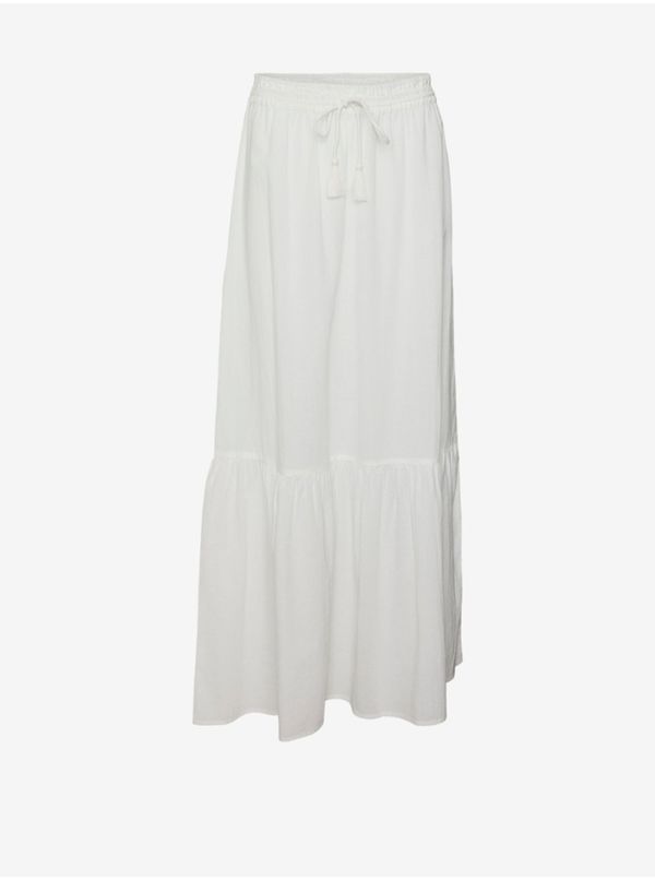 Vero Moda White women's maxi skirt Vero Moda Pretty - Women