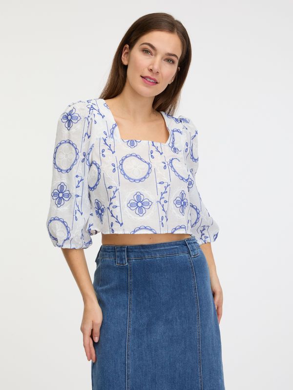 Only White women's patterned blouse ONLY Mabel