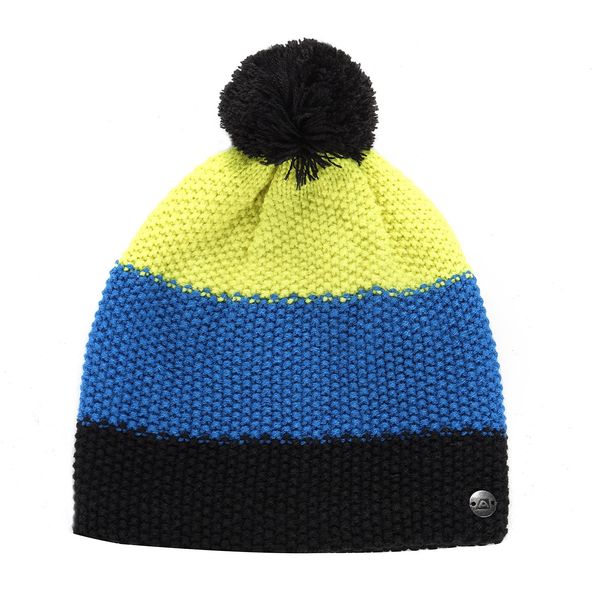 ALPINE PRO Winter hat with pompom ALPINE PRO DELORE electric blue lemonade
