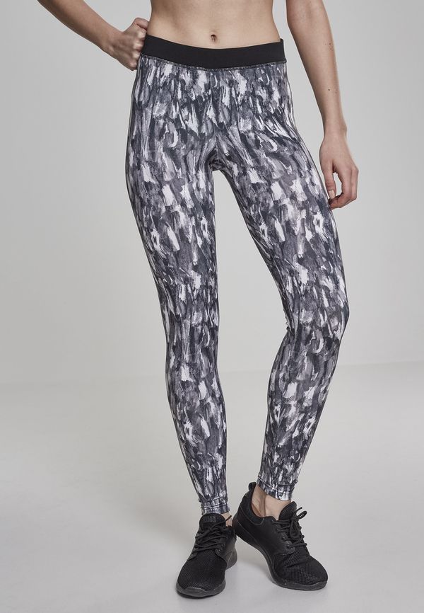 Urban Classics Women's Active Graphic Leggings - Grey