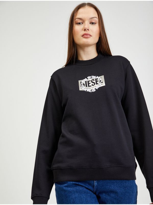 Diesel Women's Black Oversize Sweatshirt Diesel Felpa - Women