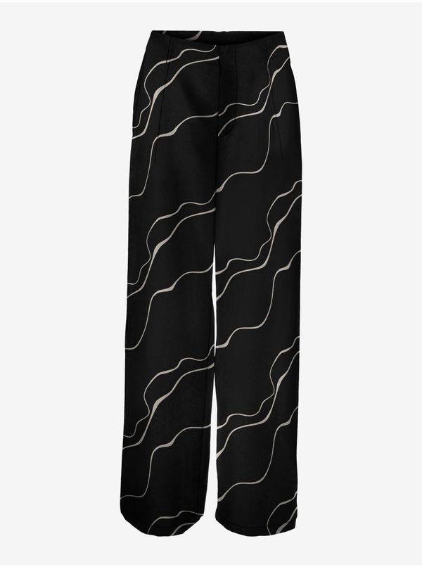 Vero Moda Women's black patterned trousers VERO MODA Merle - Women