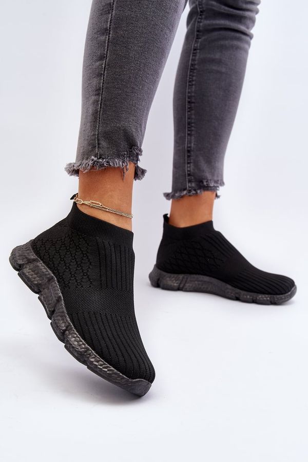 Kesi Women's Black Slip-on Sports Sock Shoes Liraelia