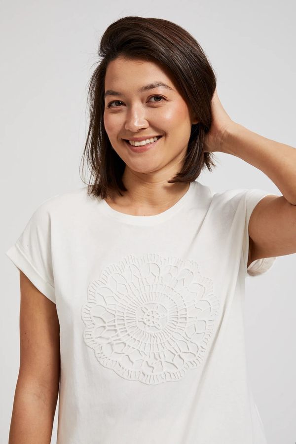 Moodo Women's blouse with lace Moodo - white