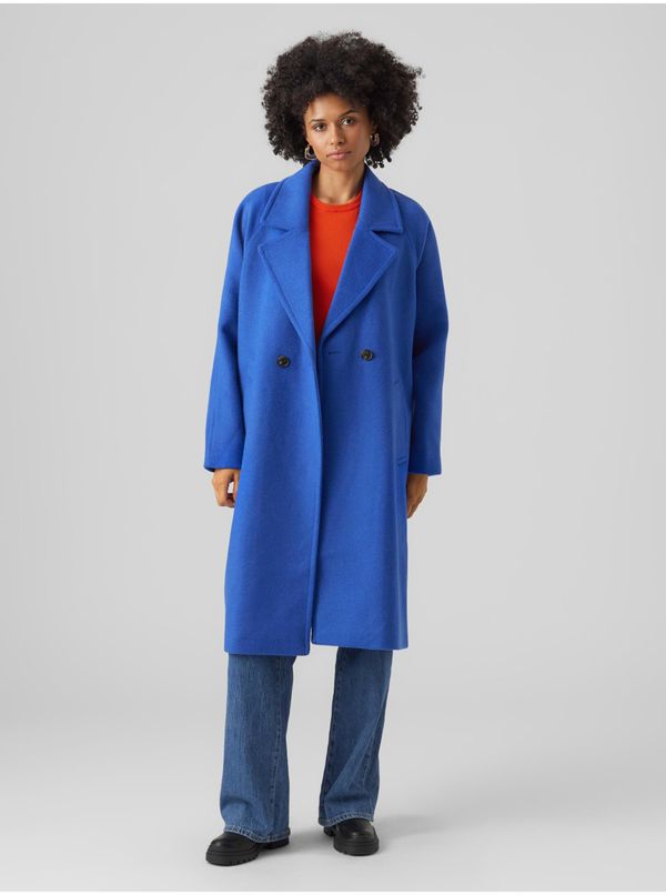 Vero Moda Women's blue coat with wool blend VERO MODA Hazel - Women