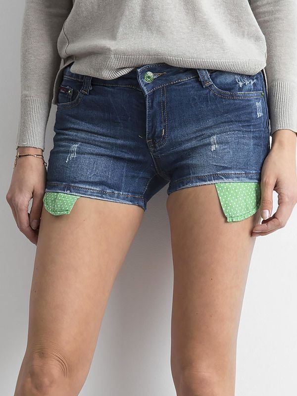 Fashionhunters Women's blue denim shorts