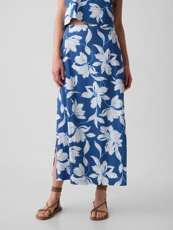 GAP Women's blue linen skirt GAP