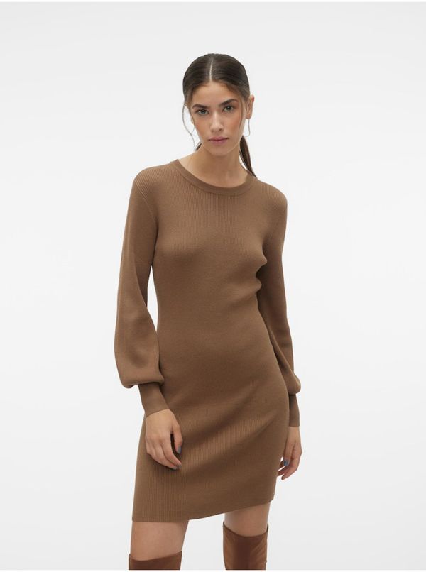 Vero Moda Women's brown sweater dress VERO MODA Haya - Women