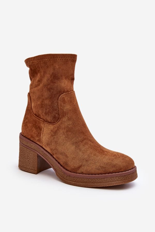 Kesi Women's Camel Argastis High Heeled Ankle Boots