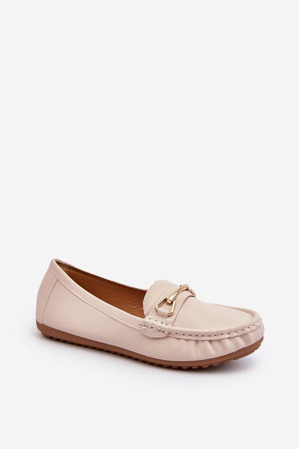 Kesi Women's Classic Loafers with Beige Ainslee Decoration