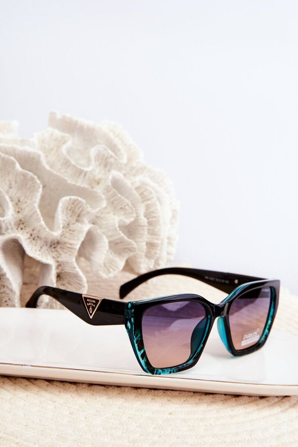 Kesi Women's Classic Sunglasses with Gold Detailing UV400 Black/Blue