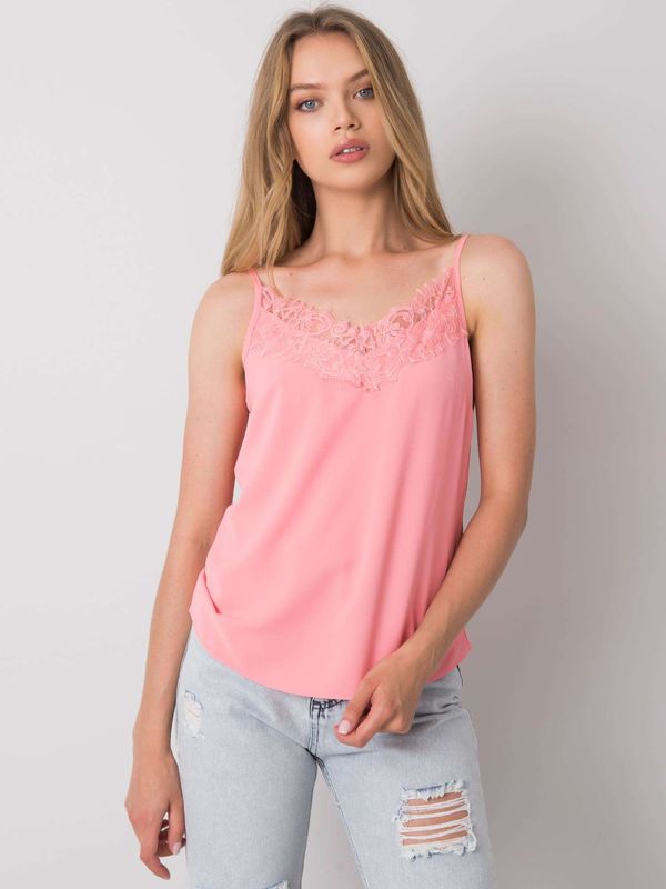 Fashionhunters Women's coral top with straps