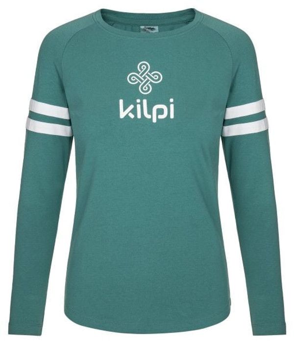 Kilpi Women's cotton long sleeve T-shirt KÎLPIES MAGPIES-W DARK GREEN