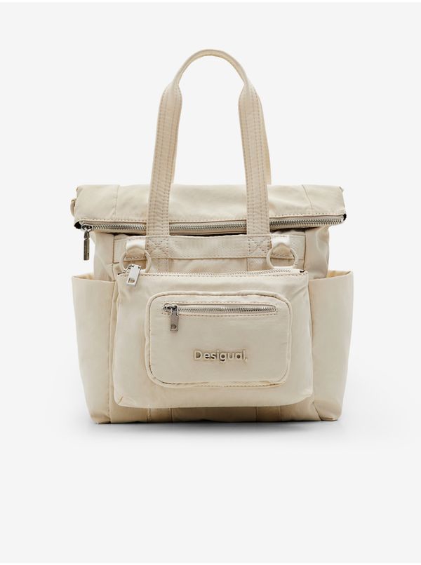 DESIGUAL Women's Cream Handbag/Backpack Desigual Basic Modular Voyager Mini - Women