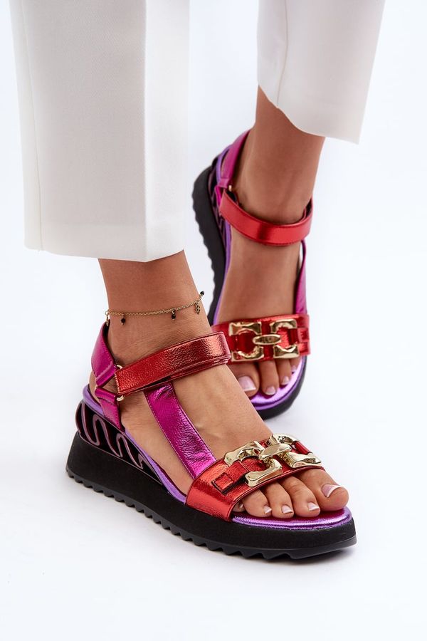 Kesi Women's D&A Purple wedge sandals