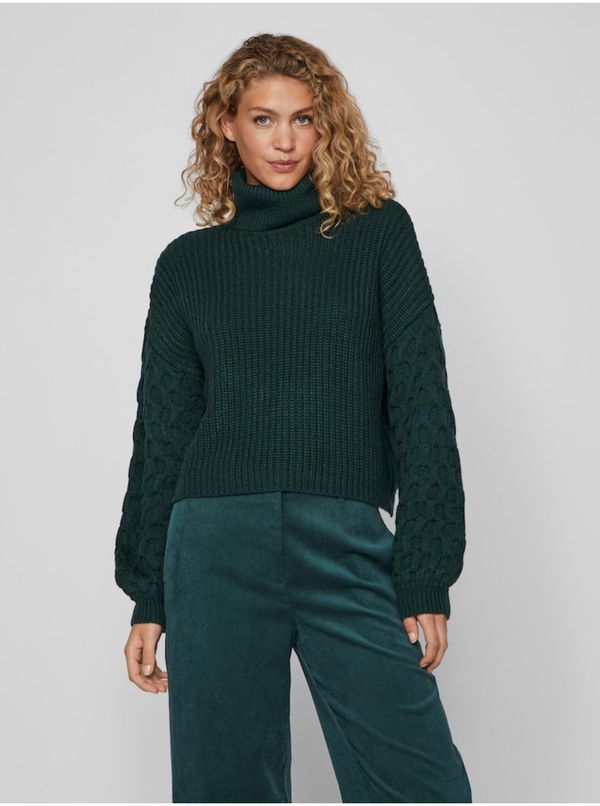 Vila Women's Dark Green Turtleneck Sweater VILA Vioa - Women