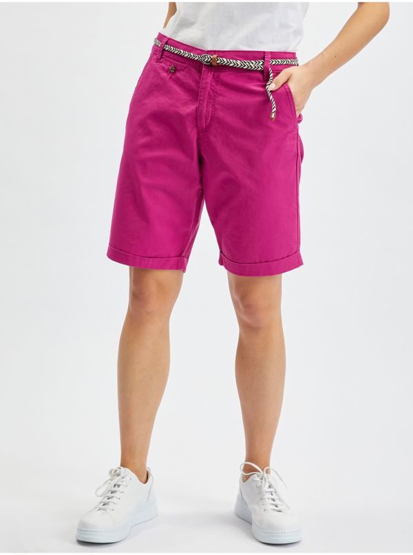 Orsay Women's Dark Pink Shorts ORSAY