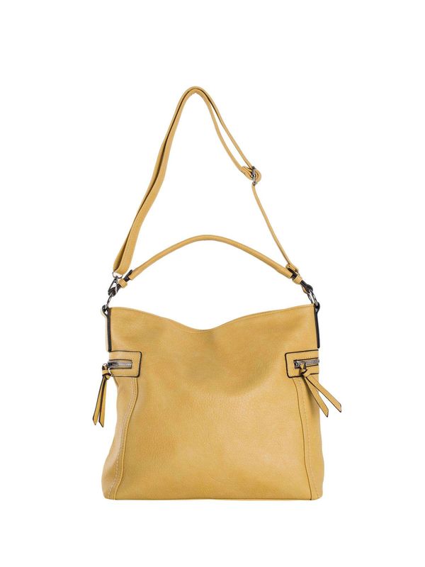 Fashionhunters Women's dark yellow shoulder bag with handle