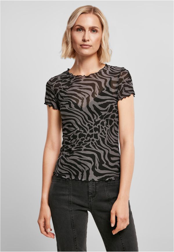 UC Ladies Women's fishnet T-shirt asphalt/black