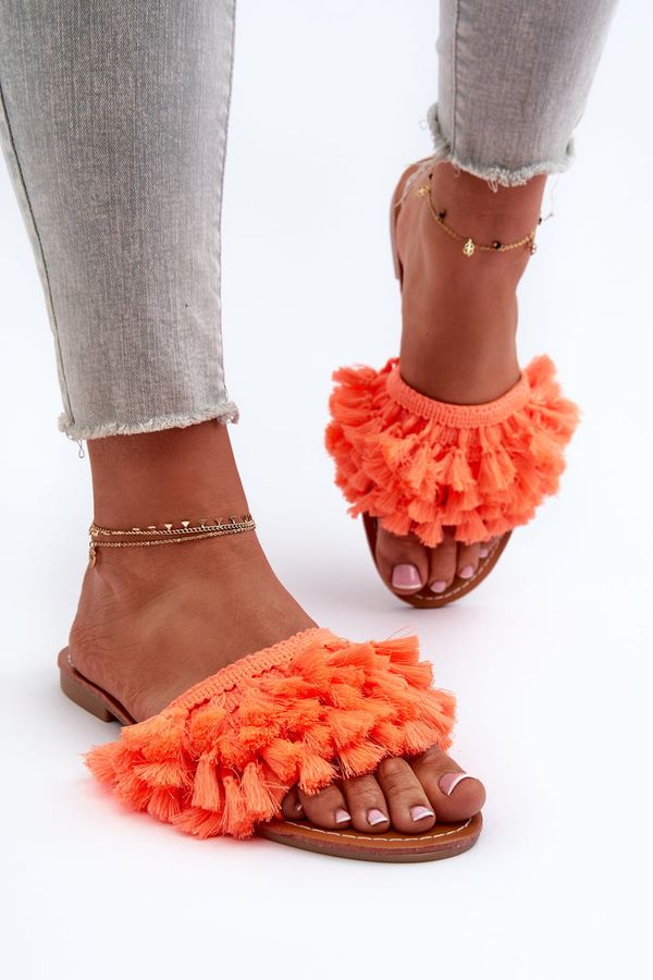 Kesi Women's flat slippers, orange Rialle