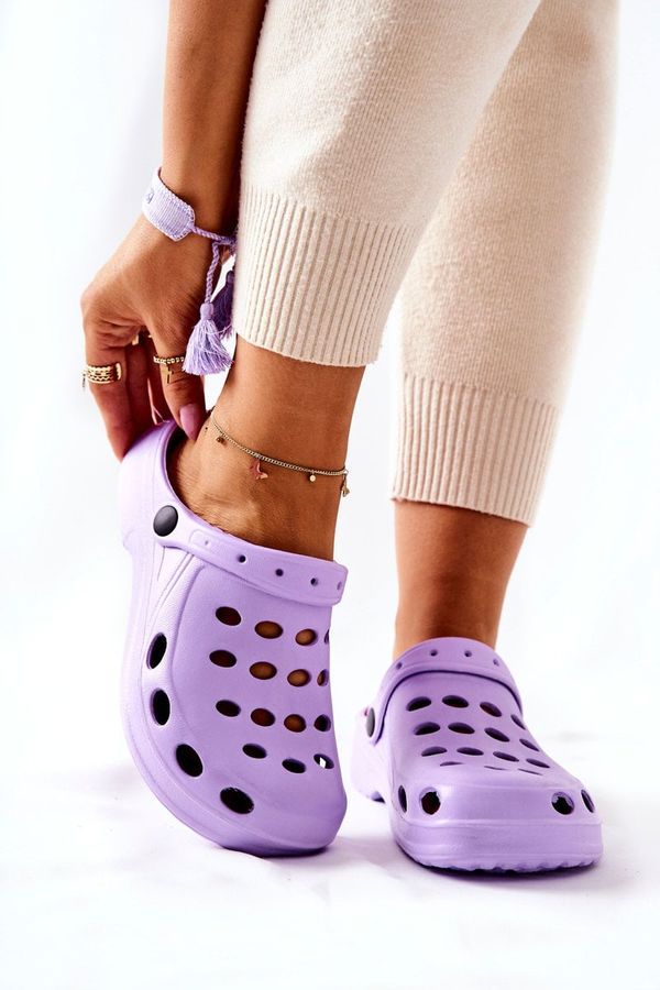 Kesi Women's Flip-flops purple foam Crocsy EVA