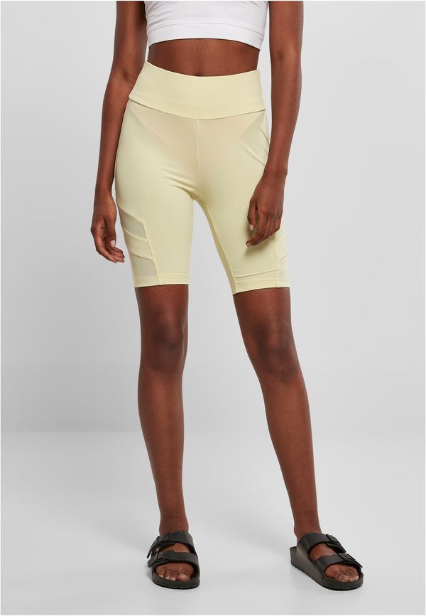 UC Ladies Women's High Waist Tech Mesh Cycle Shorts, Soft Yellow