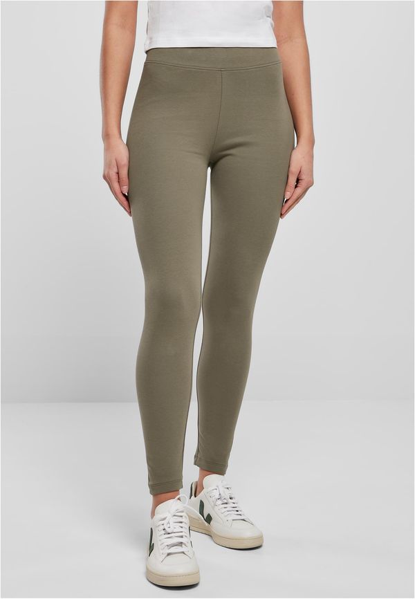 UC Ladies Women's High-Waisted Jersey Leggings - Olive