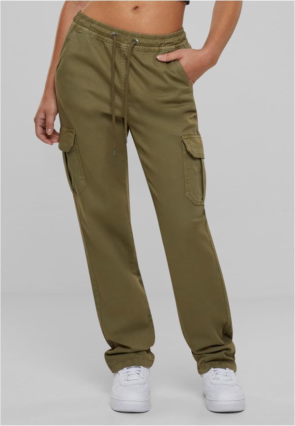 UC Ladies Women's high-waisted twill trousers Cargo Tiniolive