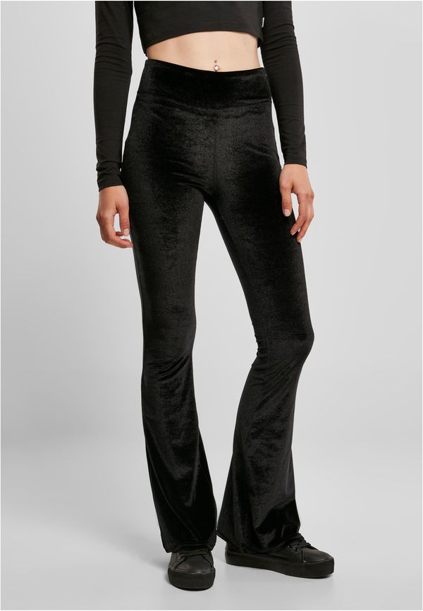UC Ladies Women's high-waisted velvet leggings black
