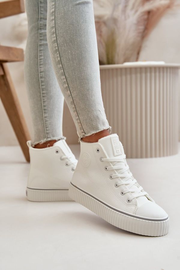 BIG STAR SHOES Women's insulated sneakers made of eco leather Big Star white