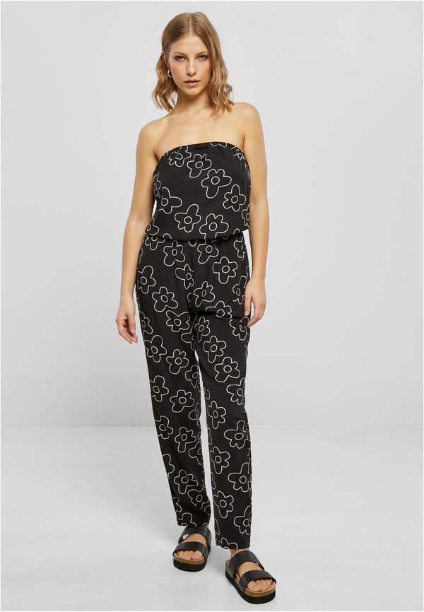 UC Ladies Women's jumpsuit in viscose Bandeau blackflower