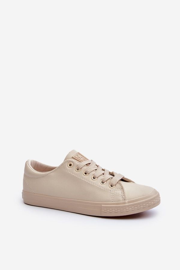 Kesi Women's leather knotted classic sneakers Beige Misima