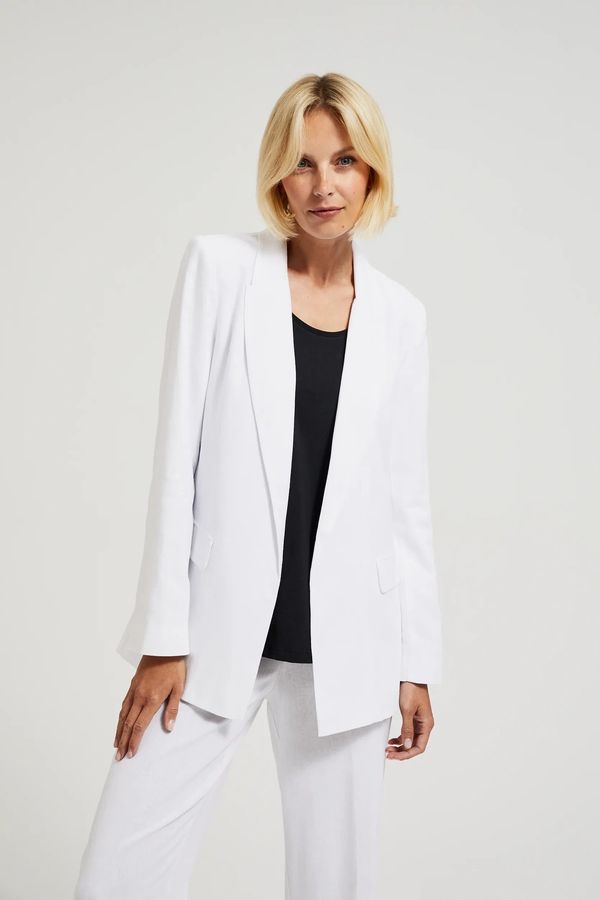 Moodo Women's linen jacket MOODO - white
