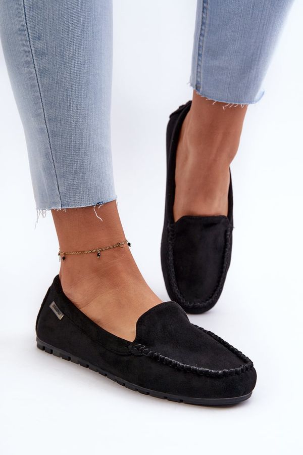 Kesi Women's loafers made of Eco Suede Black Amrutia