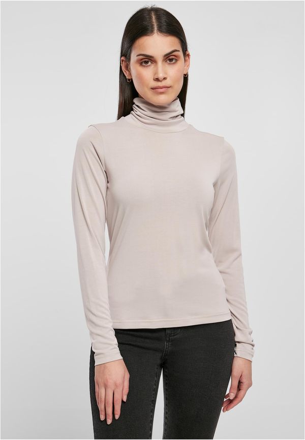 UC Ladies Women's modal turtleneck with long sleeves in warm gray