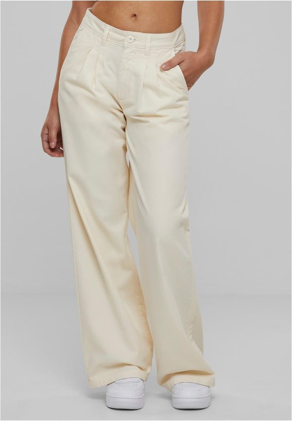 UC Ladies Women's Organic Pleated Trousers - Cream