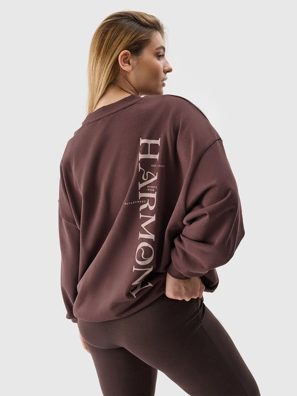 4F Women's Oversize Sweatshirt without Closure and Hood 4F - Brown