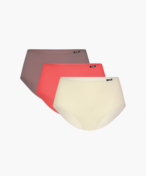 Atlantic Women's panties ATLANTIC Maxi 3Pack - light coral/ecru/brown cappuccino