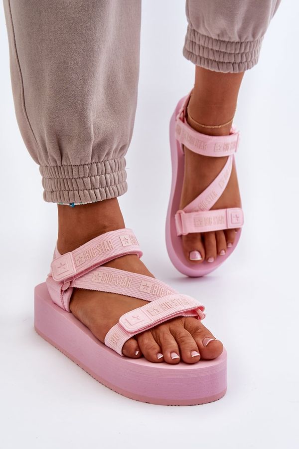 BIG STAR SHOES Women's platform sandals Big Star Pink
